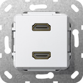 GIRA 567103 presa energia 2 x HDMI Bianco (567103)