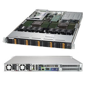 Supermicro SuperServer 1029UZ-TN20R25M Intel® C621 LGA 3647 (Socket P) Rack (1U) Nero, Grigio (SYS-1029UZ-TN20R25M)
