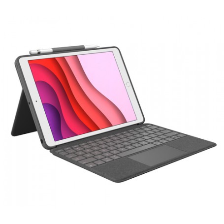 Logitech Combo Touch for iPad (7th, 8th, and 9th generation) Grafite Smart Connector QWERTY Spagnolo (920-009627)