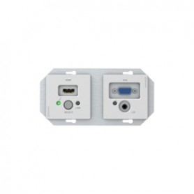 Kindermann 7456000546 presa energia HDMI + VGA + 3.5mm + RJ-45 Bianco (7456000546)