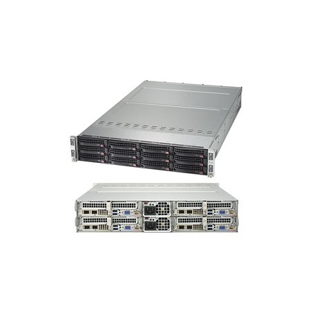 Supermicro SuperServer 6029TP-HTR Intel® C621 LGA 3647 (Socket P) Armadio (2U) Nero (SYS-6029TP-HTR)