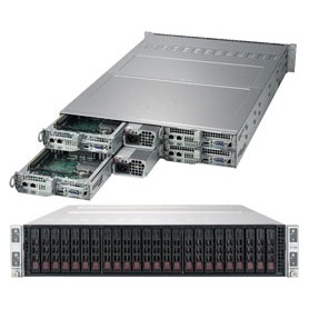 Supermicro SYS-2029TP-HC1R sistema barebone per server Intel® C621 LGA 3647 (Socket P) Armadio (2U) Nero (SYS-2029TP-HC1R)