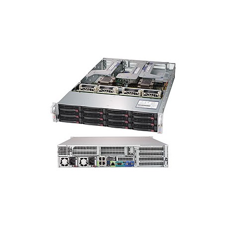 Supermicro SuperServer 6029U-E1CR4T Intel® C621 LGA 3647 (Socket P) Armadio (2U) Nero (SYS-6029U-E1CR4T)