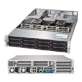 Supermicro SuperServer 6029U-E1CR4 Intel® C621 LGA 3647 (Socket P) Armadio (2U) Nero (SYS-6029U-E1CR4)