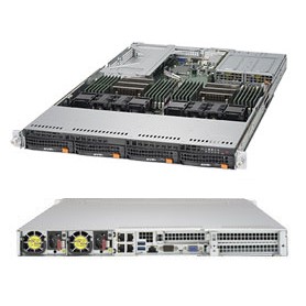 Supermicro SYS-6019U-TN4RT sistema barebone per server Intel® C621 LGA 3647 (Socket P) Rack (1U) Nero (SYS-6019U-TN4RT)