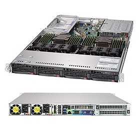 Supermicro SYS-6019U-TR25M sistema barebone per server Intel® C621 LGA 3647 (Socket P) Rack (1U) Nero (SYS-6019U-TR25M)