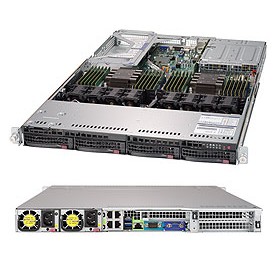 Supermicro SYS-6019U-TR4 sistema barebone per server Intel® C621 LGA 3647 (Socket P) Rack (1U) Nero (SYS-6019U-TR4)