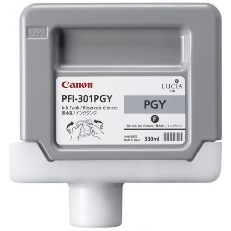 Canon PFI-301PGY Pigment Photo Grey Ink Cartridge cartuccia d'inchiostro 1 pz Originale (1496B001)