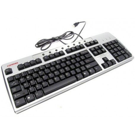 HP 271123-001 tastiera USB QWERTY Inglese US Nero, Argento (271123-001)