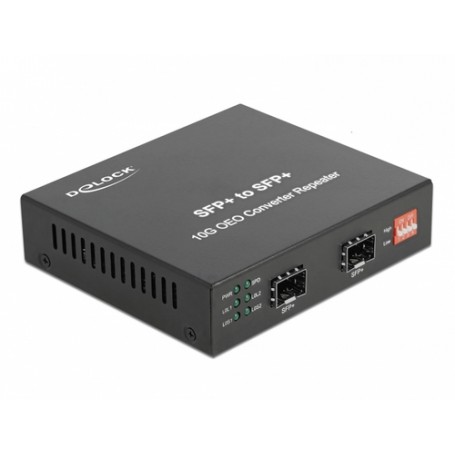 DeLOCK 86472 convertitore multimediale di rete 10000 Mbit/s Nero (86472)