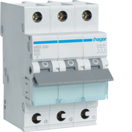 Hager MBS350 interruttore automatico Tipo B 3 3 modulo/moduli (MBS350)