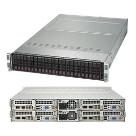 Supermicro SuperServer 2028TP-HC1R-SIOM Intel® C612 LGA 2011 (Socket R) Armadio (2U) Nero (SYS-2028TP-HC1R-SIOM)