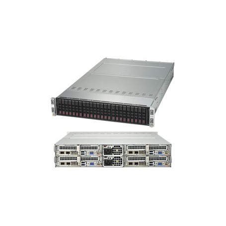 Supermicro SuperServer 2028TP-HC1R-SIOM Intel® C612 LGA 2011 (Socket R) Armadio (2U) Nero (SYS-2028TP-HC1R-SIOM)