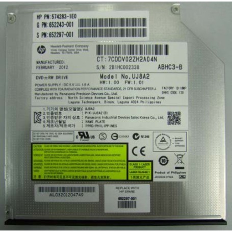 Hewlett Packard Enterprise 652297-001 lettore di disco ottico Interno DVD±RW Nero (652297-001)