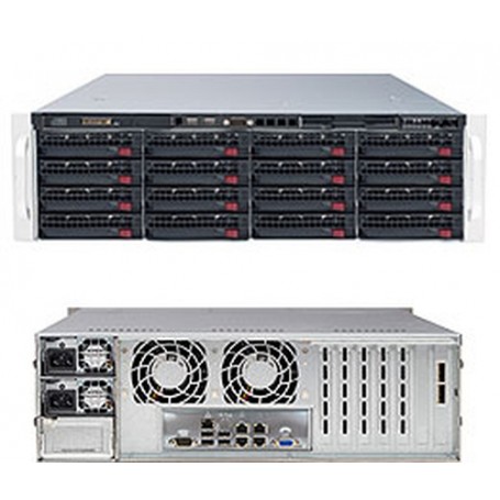 Supermicro SuperServer 6037R-E1R16L Intel® C602J LGA 2011 (Socket R) Armadio (3U) Nero (SSG-6037R-E1R16L)