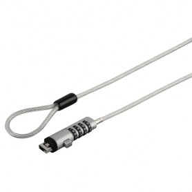 Hama 00054117 cavo di sicurezza Argento, Trasparente 1,8 m (54117)