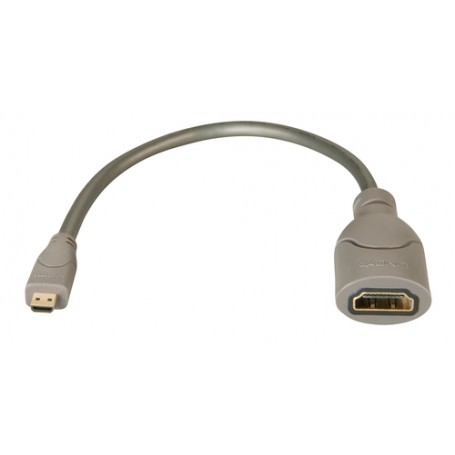Lindy 41298 cavo HDMI 0,15 m HDMI tipo D (Micro) HDMI tipo A (Standard) Grigio (41298)