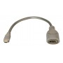 Lindy 41298 cavo HDMI 0,15 m HDMI tipo D (Micro) HDMI tipo A (Standard) Grigio (41298)