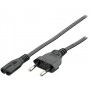 Equip 112160 cavo di alimentazione Nero 1,8 m Accoppiatore C7 CEE7/16 (112160)