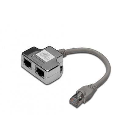 Digitus Adattatore cavo patch CAT 5e, 2x CAT 5e, schermato (DN-93904)
