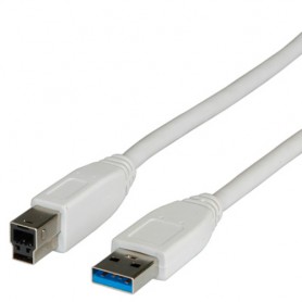 ROLINE USB 3.0 A-B, 1.8M cavo USB 1,8 m USB A USB B Bianco (CRO11998870)