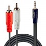 Lindy 35682 cavo audio 3 m 2 x RCA 3.5mm Nero (35682)