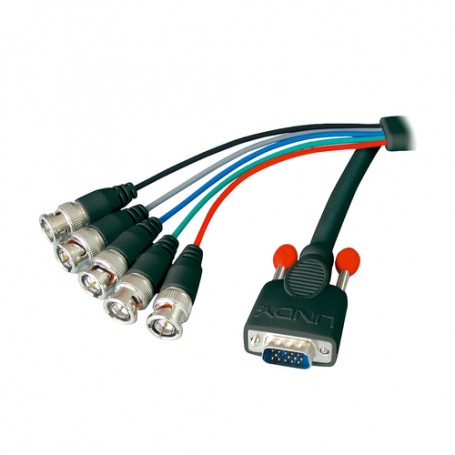 Lindy 31562 cavo e adattatore video 1,8 m VGA (D-Sub) 5 x BNC Nero (31562-LND)