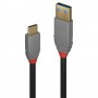 Lindy 36911 cavo USB 1 m USB C USB A Nero, Grigio (36911)