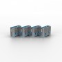 Lindy 40452 clip sicura Bloccaporte + chiave USB tipo A Blu Acrilonitrile butadiene stirene (ABS) 5 pz (40452-LND)
