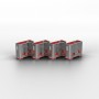 Lindy 40450 clip sicura Bloccaporte + chiave USB tipo A Rosa Acrilonitrile butadiene stirene (ABS) 5 pz (40450)