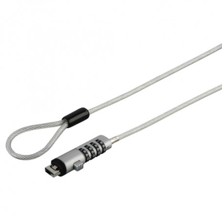 Hama 00054117 cavo di sicurezza Argento, Trasparente 1,8 m (HA7654117)