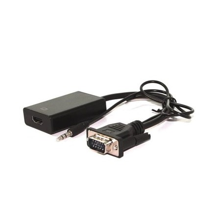 Nilox NX080200128 cavo e adattatore video 0,15 m VGA (D-Sub) + 3.5mm HDMI Nero (NX080200128)