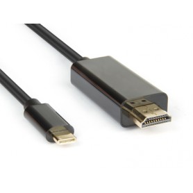 Hamlet XVAUC-HDM4K20 cavo e adattatore video 2 m USB tipo-C HDMI tipo A (Standard) Nero (XVAUC-HDM4K20)