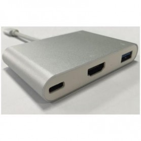 Nilox USB Type-C - HDMI/USB 3.0/USB 2.0 M/F adattatore grafico USB Argento (NX080200126)