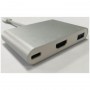 Nilox USB Type-C - HDMI/USB 3.0/USB 2.0 M/F adattatore grafico USB Argento (NX080200126)