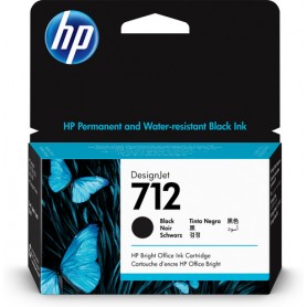 HP Cartuccia di inchiostro nero originale DesignJet 712 da 38 ml (3ED70A)