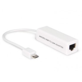 Hamlet Cavo adattatore micro USB OTG to LAN converte in porta RJ-45 Fast Ethernet 10/100 Mbps per Tablet e Smartphone (HNUMF100)