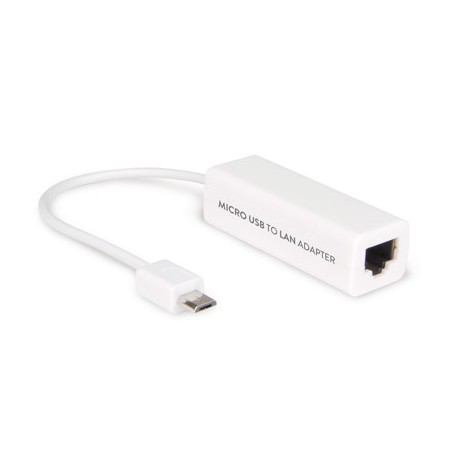 Hamlet Cavo adattatore micro USB OTG to LAN converte in porta RJ-45 Fast Ethernet 10/100 Mbps per Tablet e Smartphone (HNUMF100)