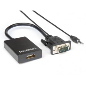 Hamlet XVAVGA-HDMA cavo e adattatore video VGA (D-Sub) HDMI tipo A (Standard) Nero (XVAVGA-HDMA)