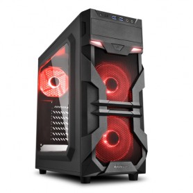 Sharkoon VG7-W Red Midi Tower Nero (VG7-W RED)