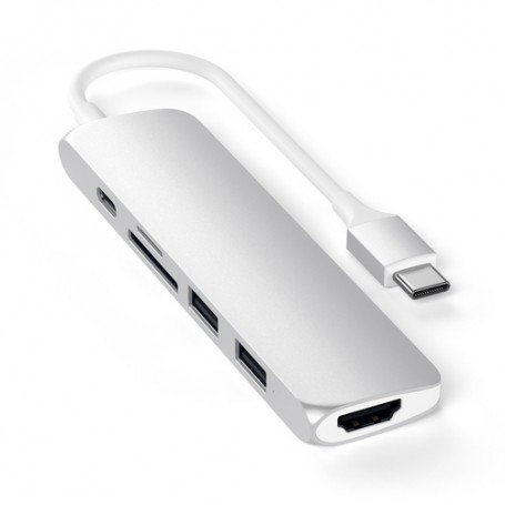 Satechi ST-SCMA2S replicatore di porte e docking station per notebook Cablato USB 3.2 Gen 1 (3.1 Gen 1) Type-C Argen (ST-SCMA2S)