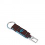 Piquadro PC3751B2/MO portachiavi e astuccio portachiavi Portachiave Blu, Marrone, Metallico (PC3751B2/MO)
