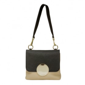 dbramante1928 Vienna Pelle Nero, Sabbia Borsa a tracolla (VICBNBSS5469)