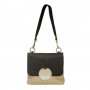 dbramante1928 Vienna Pelle Nero, Sabbia Borsa a tracolla (VICBNBSS5469)