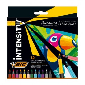 BIC Intensity Premium marcatore Fine Nero, Blu, Verde, Azzurro, Arancione, Porpora, Rosso, Colore vaniglia, Viola, Bian (977891)