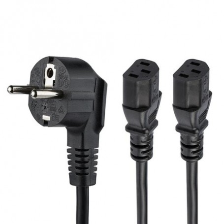 StarTech.com PXT101YEU2M cavo di alimentazione Nero 2 m CEE7/7 2 x Attacco C13 (PXT101YEU2M)