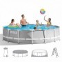 Intex 26724GN piscina fuori terra Piscina con bordi Piscina rotonda 14614 L Grigio (26724GN)