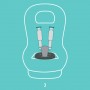 Digicom Tippy Dispositivo smart pad antiabbandono per seggiolini (8E4610)