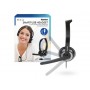 Hamlet Smart Headset cuffia per computer con microfono e connessione usb (HHEADMUS)