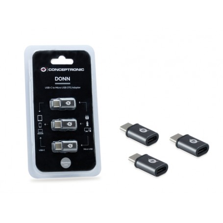 Conceptronic DONN05G adattatore per inversione del genere dei cavi USB 2.0 Type-C USB 2.0 Micro Nero (DONN05G)